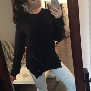Michael Kors Fuzzy Black Sweater